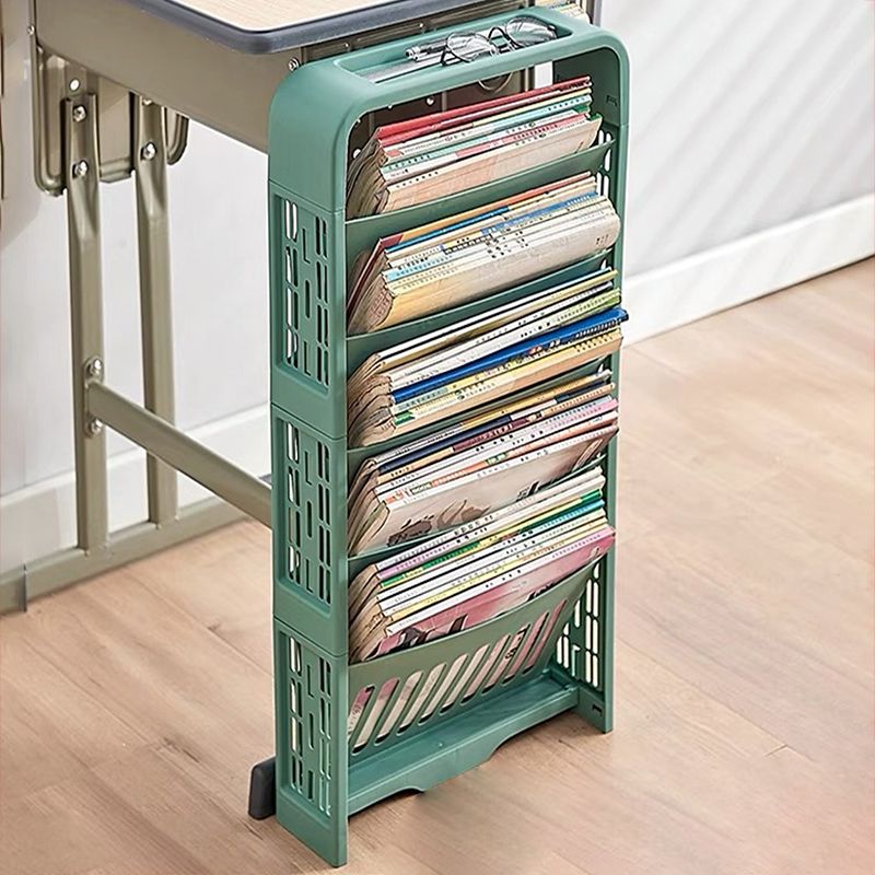 Contemporary Plastic Geometric Bookshelf Closed Back Bookshelf for Classroom