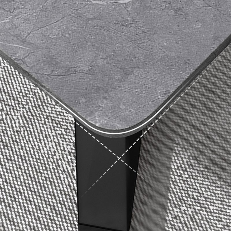 Glam Cross Legs Coffee Table Slate Rectangular Cocktail Table for Home