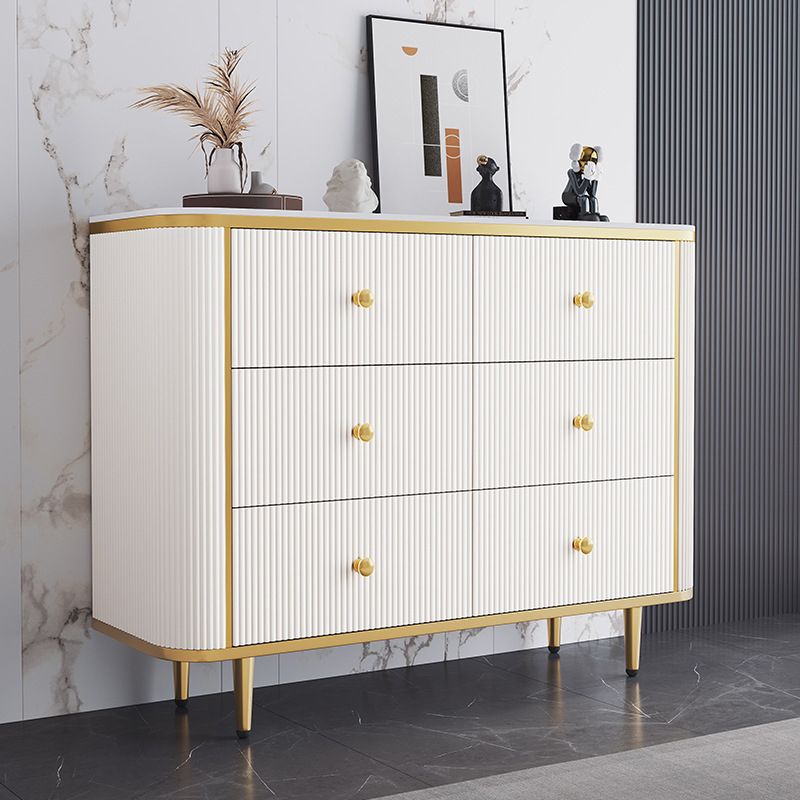 Bedroom Glam Storage Chest Stone 15" Wide Chest with Drawers