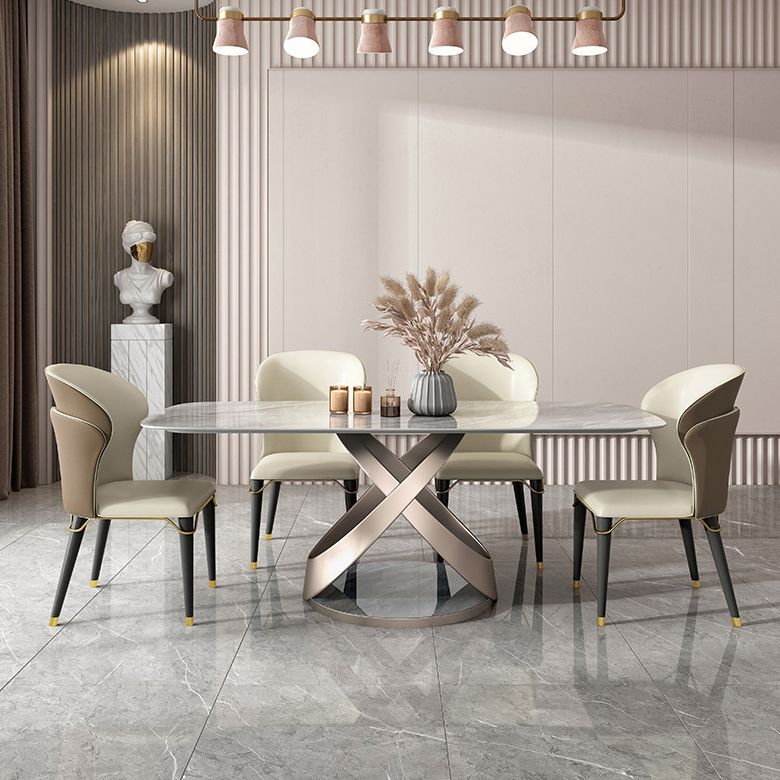 Modern Style Sintered Stone Dining Table with Standard Height Table for Home Use