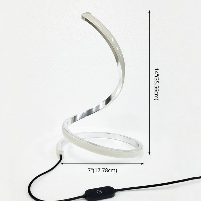 Lampada da notte a LED per camera da letto in metallo Semplicità creativa da comodino a forma di serpente