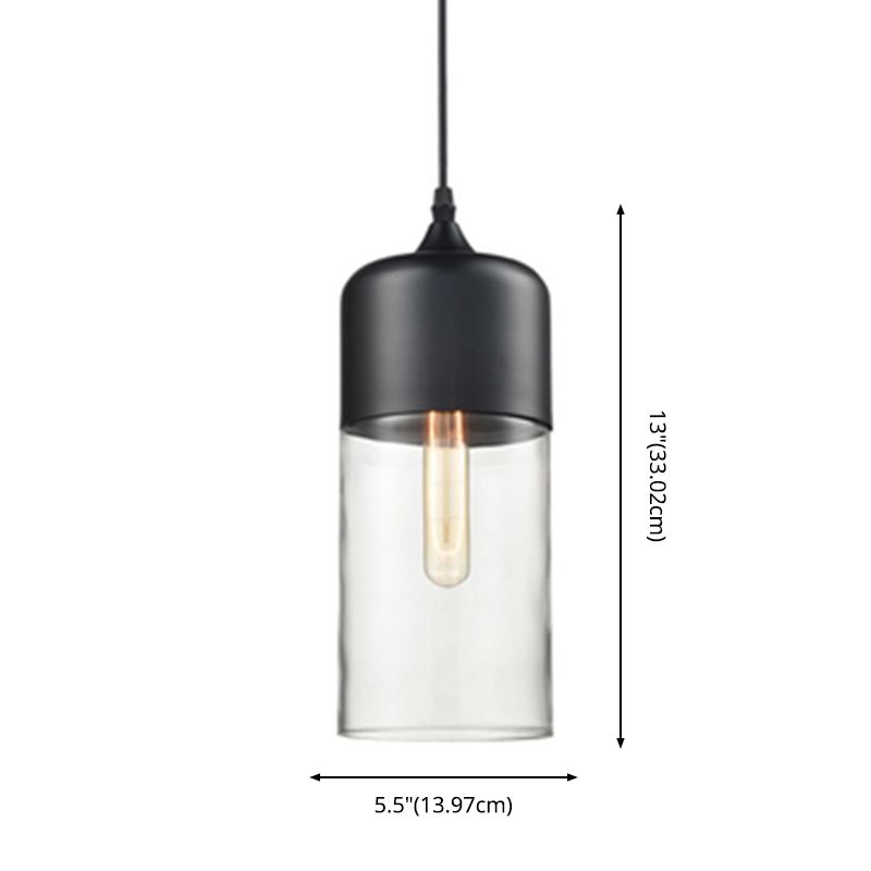 1 Light Pendant Light Fixture Industrial Glass Hanging Pendant Lights for Restaurant