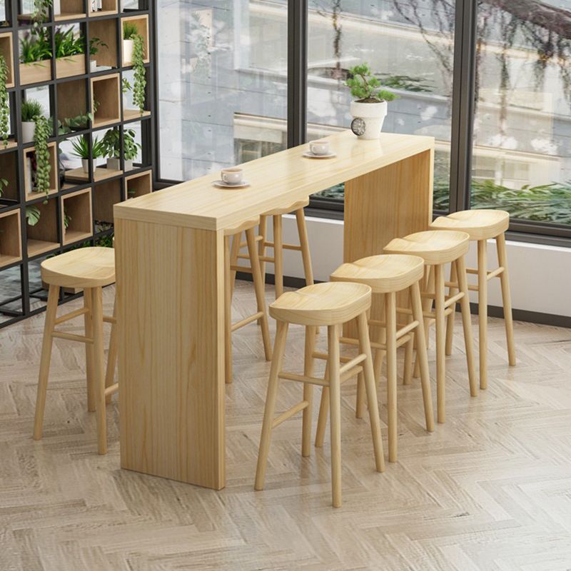 1/2/5/9 Pieces Bar Stool and Table Set Solid Wood Pub Dining Set