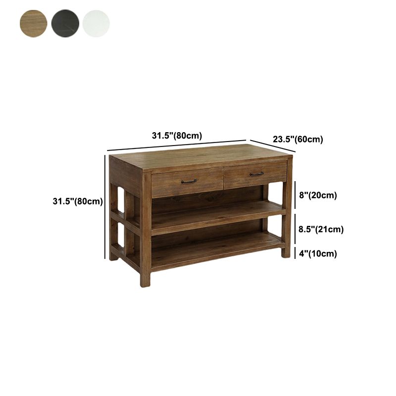 Modern Stationary Kitchen Island table Wood Kitchen Island table