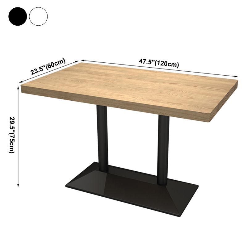 Mesa de comedor de estilo industrial, colección de comedor de madera maciza de pino para interiores