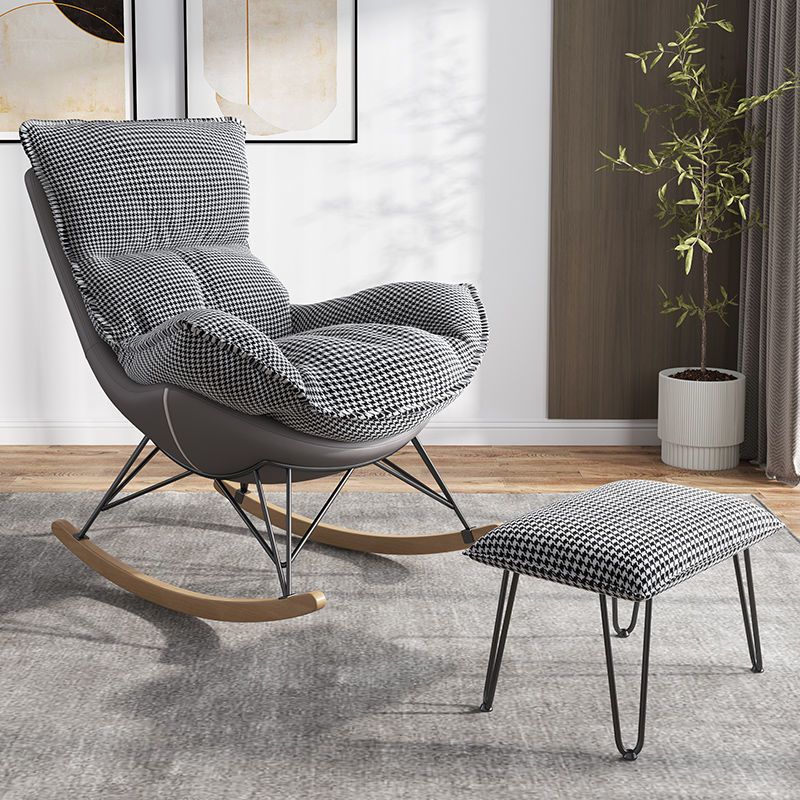 26.77" L x 37.40" W x 34.64" H Armless Lounge Chair with Ottoman for Living Room