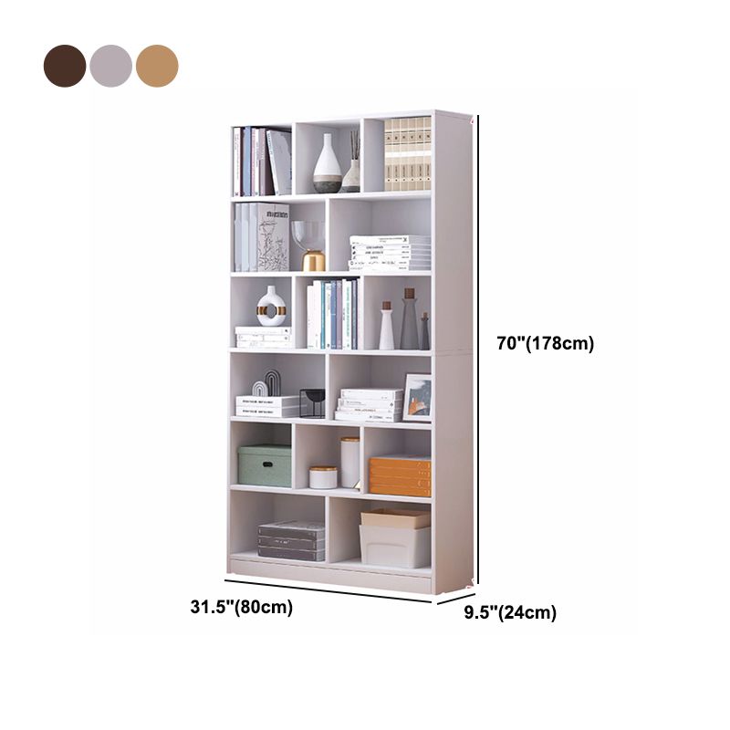 Scandinavian Style Bookshelf Engineered Wood Bookcase for Home Office Study Room