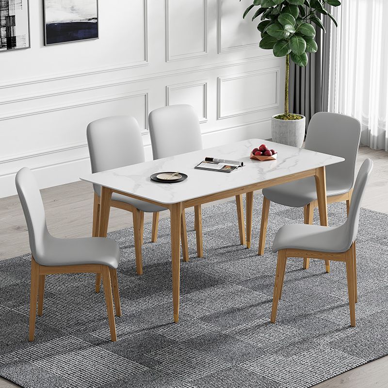 Rectangle 4 Legs Luxury Table Fixed Table with Sintered Stone