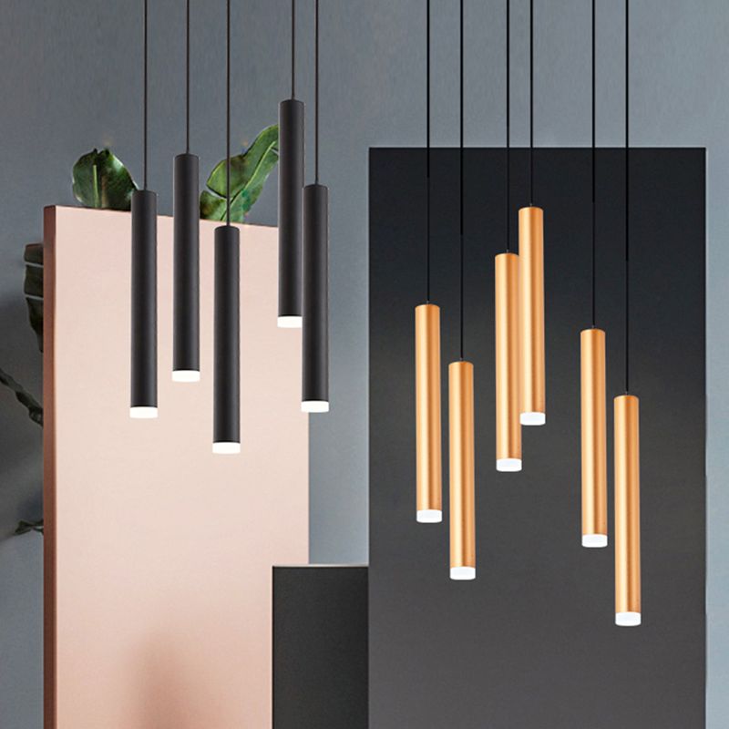 Pendre de tube en aluminium Minimalisme de lampal de plafond LED LED HORDING FOR POUR RABLÈME