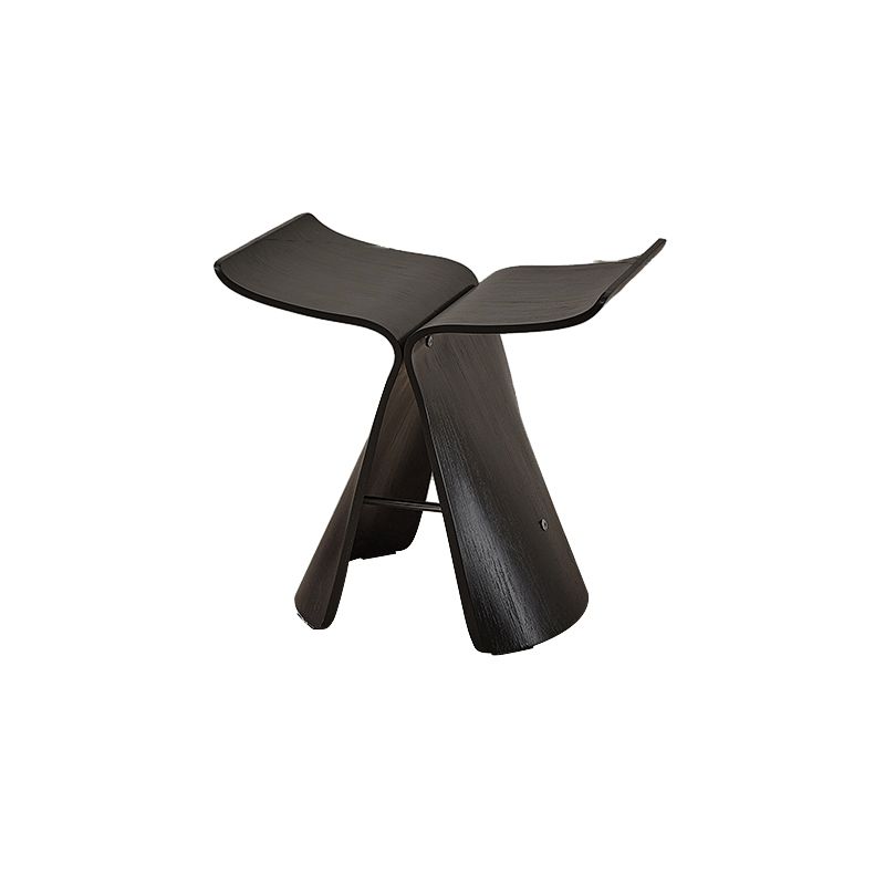 15.7" Tall Trestle End Table Scandinavian Solid Wood Side Table