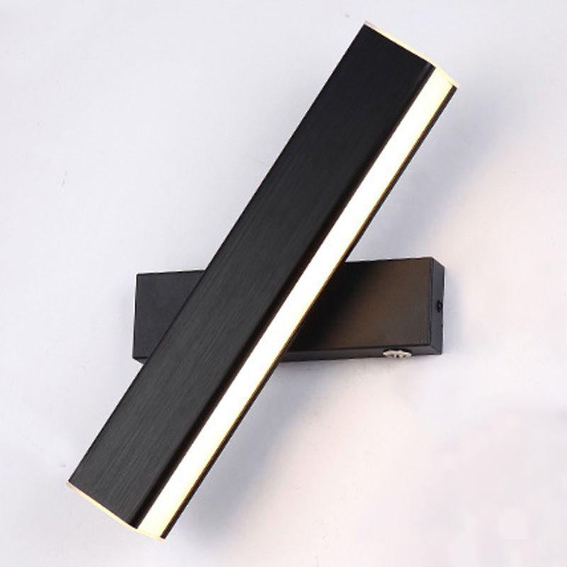 Ajustable de 1 luces de sombra lineal matones de pared de estilo moderno de metal iluminación de pared