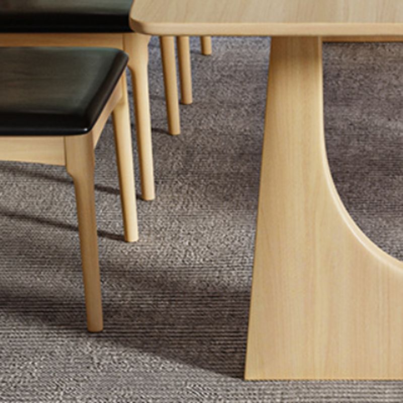 Modern 1/2/4/7 Pieces Dining Set Rectangle Pine Wood Dining Table for Dining Room