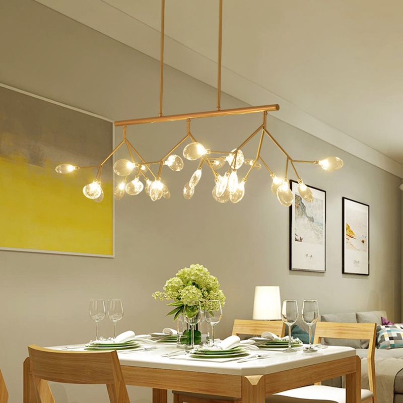 Luce a ciondolo a LED LED OMAGGIO Firefly Simpless Glass Dining Room Isola Hanging Light