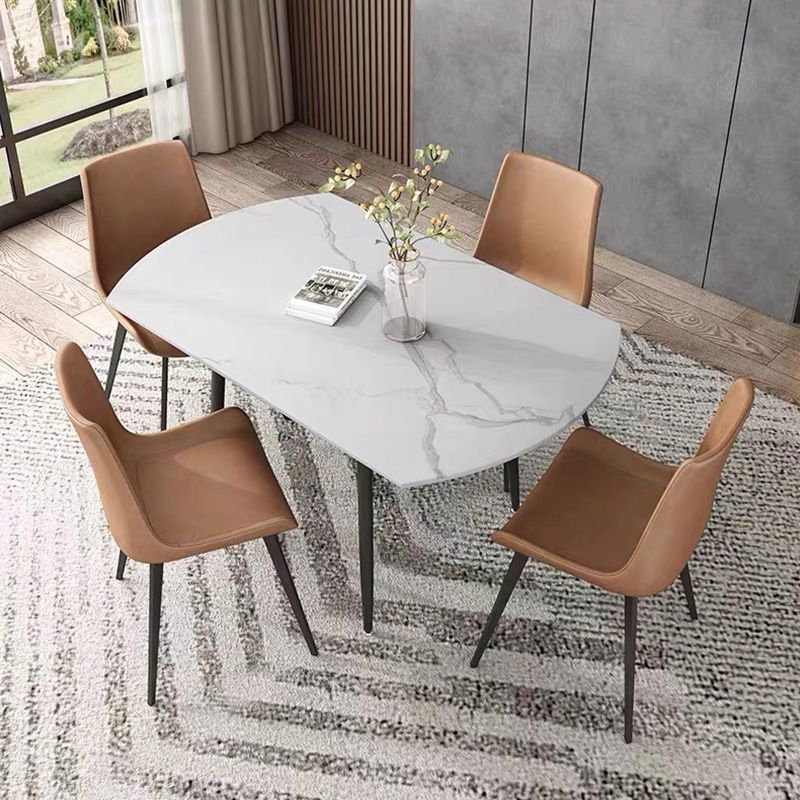 Stile semplicità Tavolo da pranzo a goccia di pietra rotonda per sala da pranzo