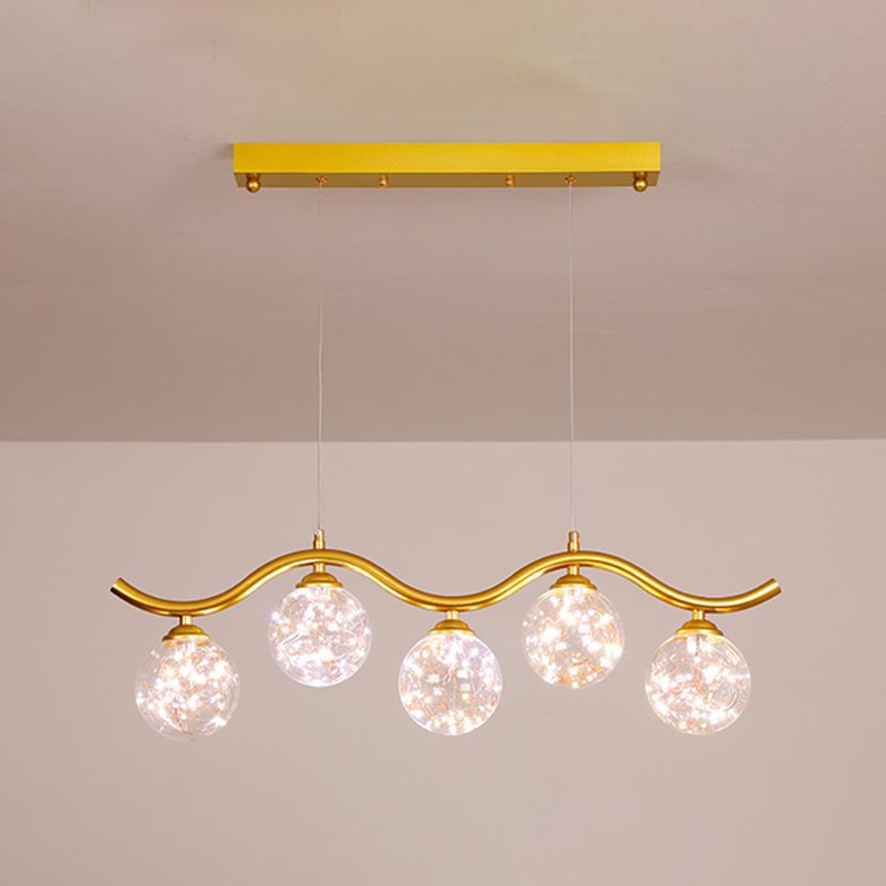 Modern Lighting Chandelier Globe Pendant Light 5 Light Metal Island Lights