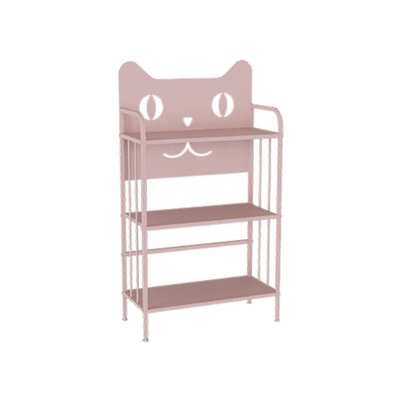 Scandinavian Standard Bookcase Metal Open Back Bookshelf with Shelves