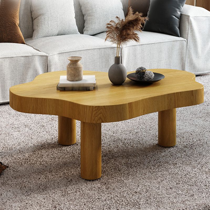 Modern Style Black/white/walnut/wood Free Shape Coffee Table with Solid Wood