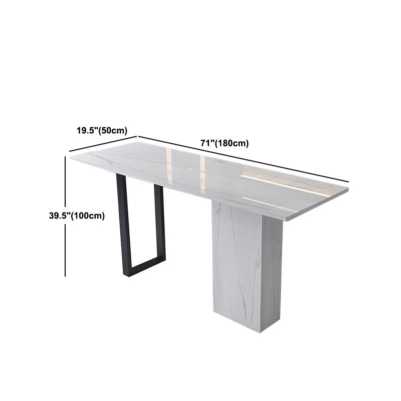 Industrial 1/2/3 Pieces Sintered Stone Bar Table Set Rectangular Counter Set