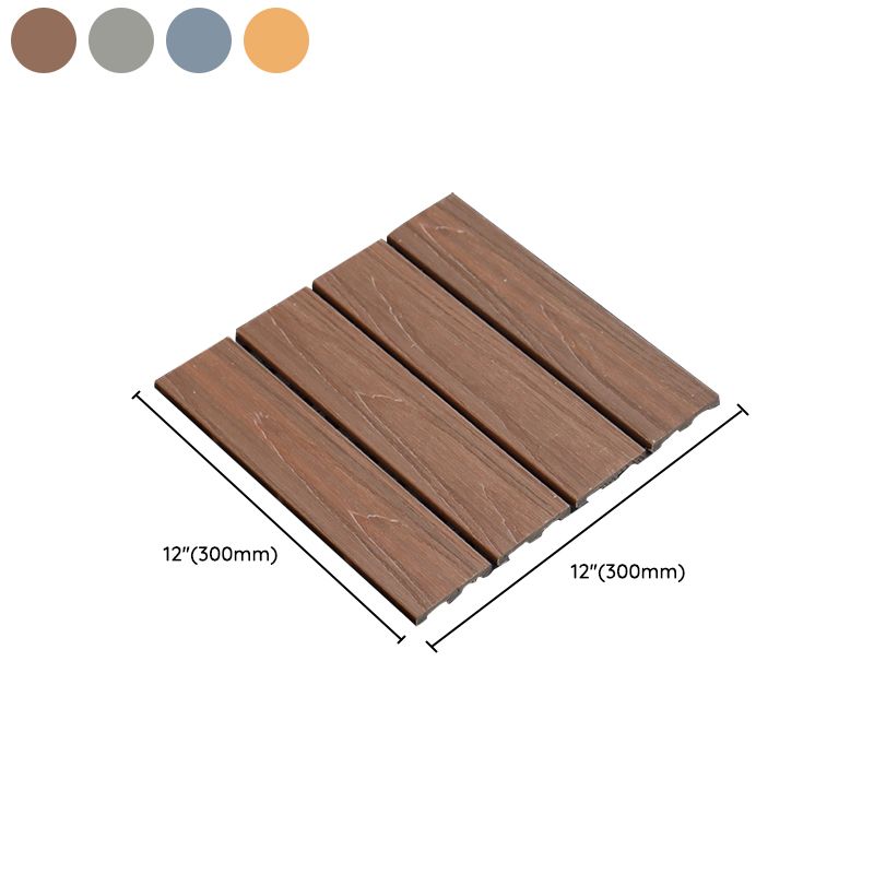 Square Snapping Patio Flooring Tiles Striped Pattern Flooring Tiles