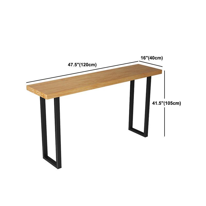 Modern Sled Bistro Bar Table Natural Coffee Shop Wood Counter Table