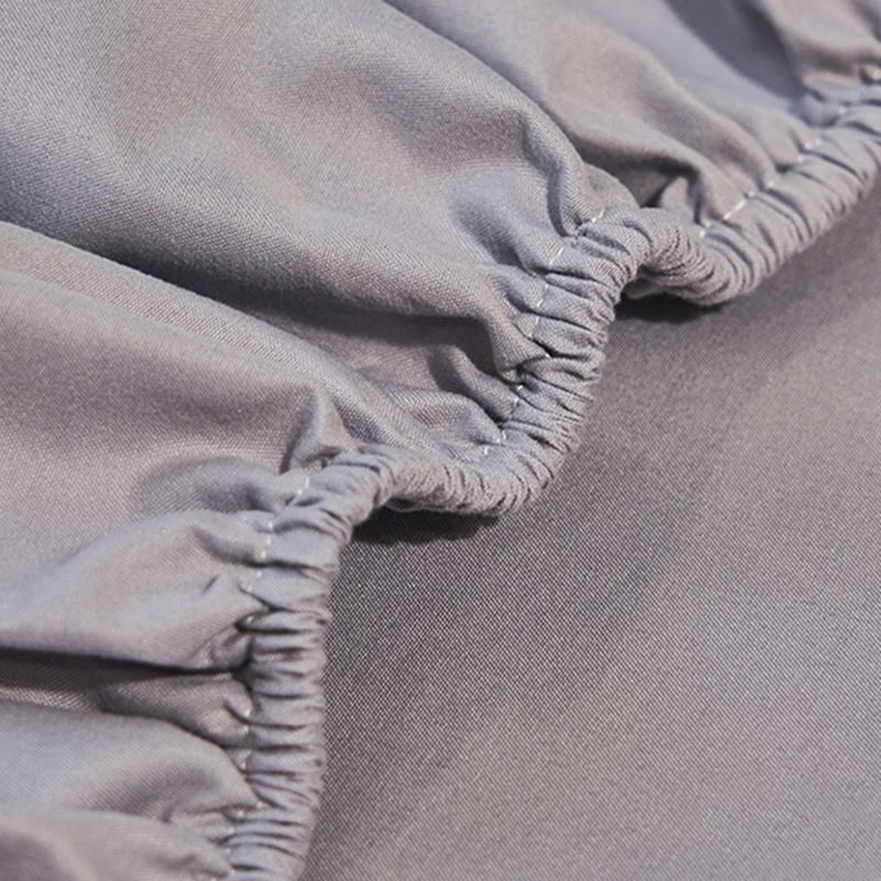 Plain Weave Sheet Solid Color Bed Sheet Breathable Cotton Fitted Sheet