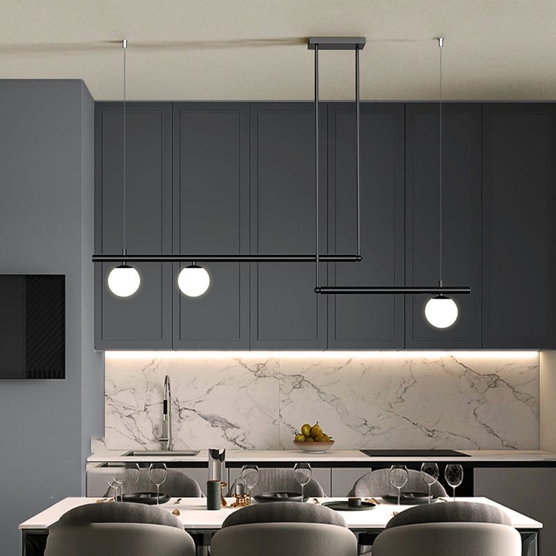 Moderne Stil sphärischer Anhänger Lichter weiße Glashängeanhänger Lichter