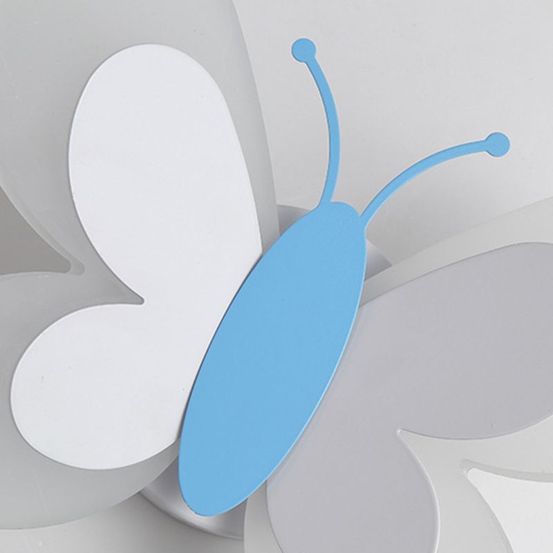 Contemporary Butterfly Wall Lamp Metal 1 Light Sconce Lights