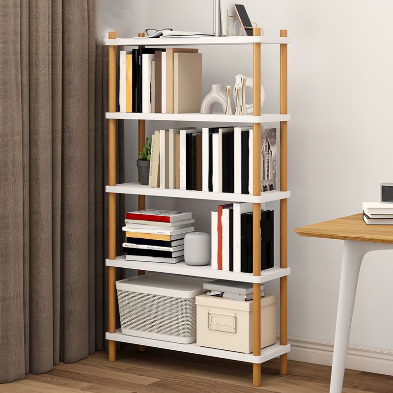 Modern Solid Wood Bookshelf Etagere Open Shelf Vertical Bookcase