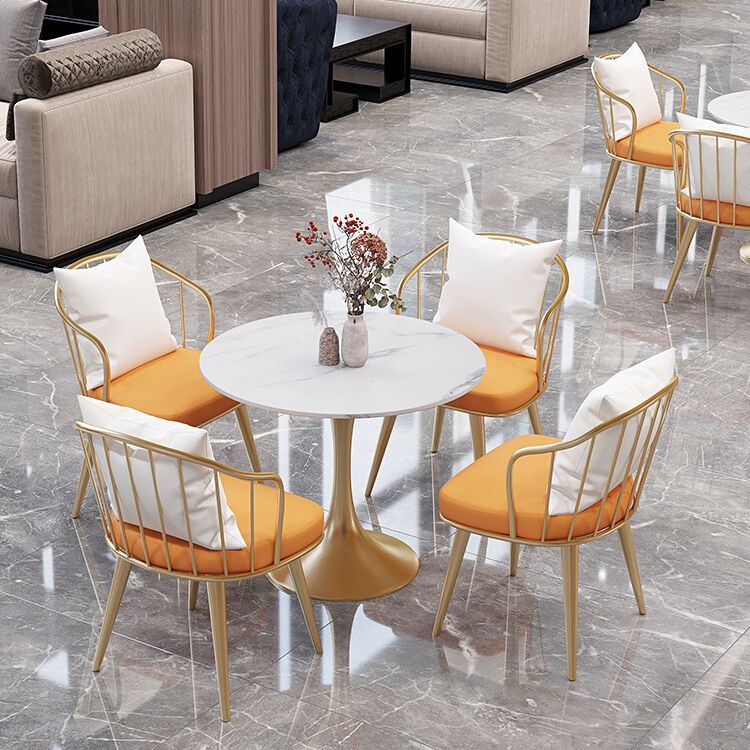 Modern Round Dining Table Sintered Stone Tulip Table for Dining Room