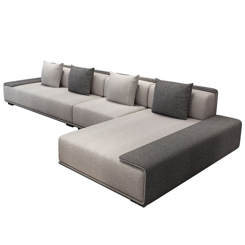 146.46"L x 70.87"W x 29.53"H Contemporary Fabric Square Arm Sectionals