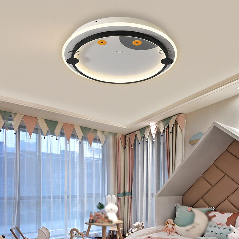 Luz del techo LED de dormitorio infantil Luz de la luz del techo del aluminio de los animales Luz montada