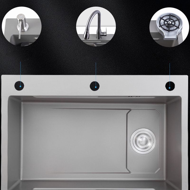 Modern Kitchen Sink Stainless Rectangular Faucet Kitchen Sink