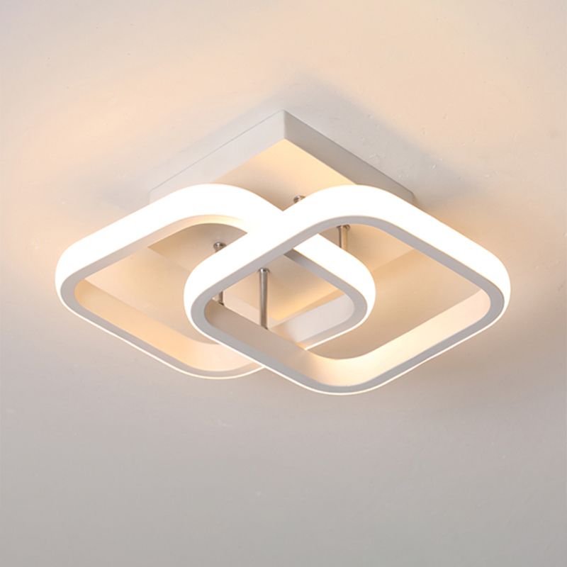 Montaje semi empotrado de aluminio del pasillo LED de la luz montada en el techo geométrico minimalista