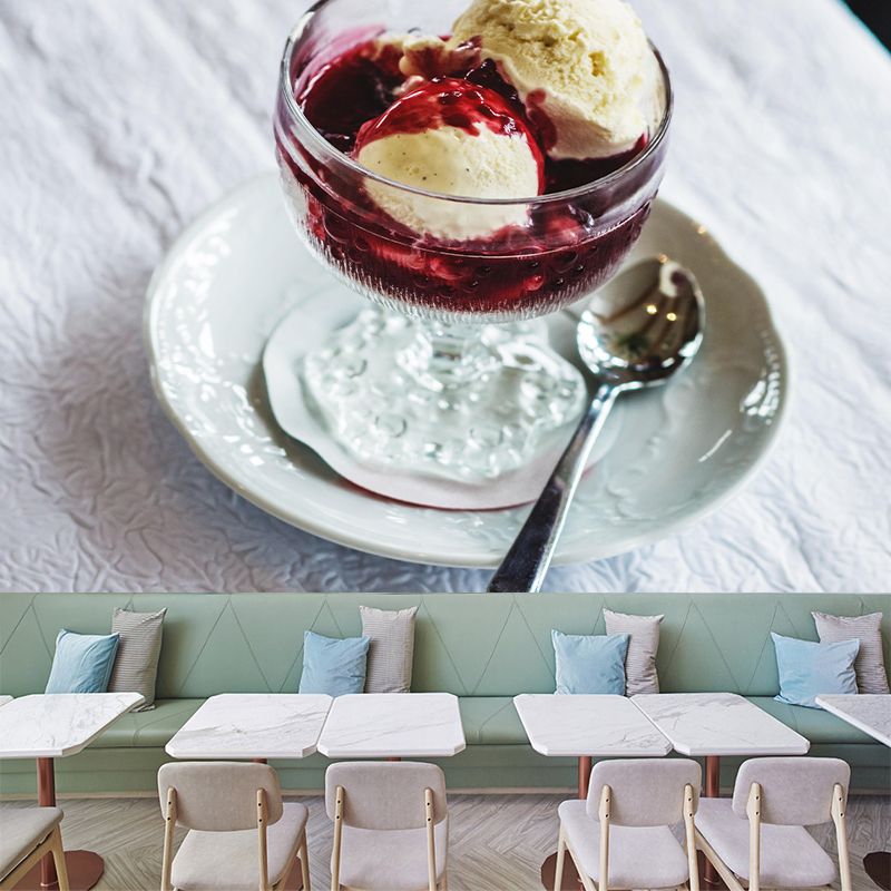 Ice Cream Photography Dessert Mural Wallpaper Mildew Resistant for Cream Shop