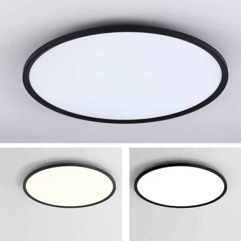 1-Licht-Unterputzleuchte aus Aluminium im modernen Stil, runde, bündige Deckenleuchten