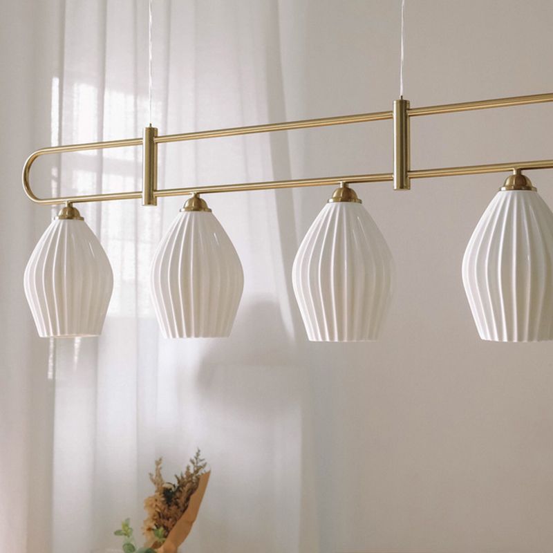 Ceramic Geometric Island Lighting Modern Pendant Light for Dining Room