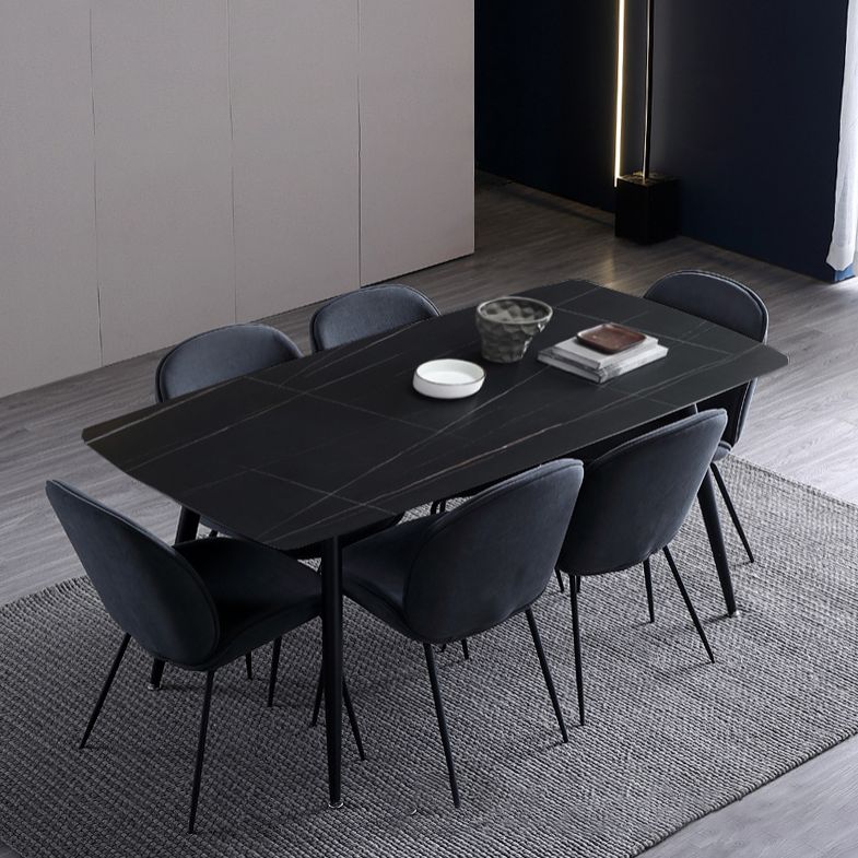 Modern Sintered Stone Dining Rectangle Table Set 1/5/6/7 Pieces Dining Set