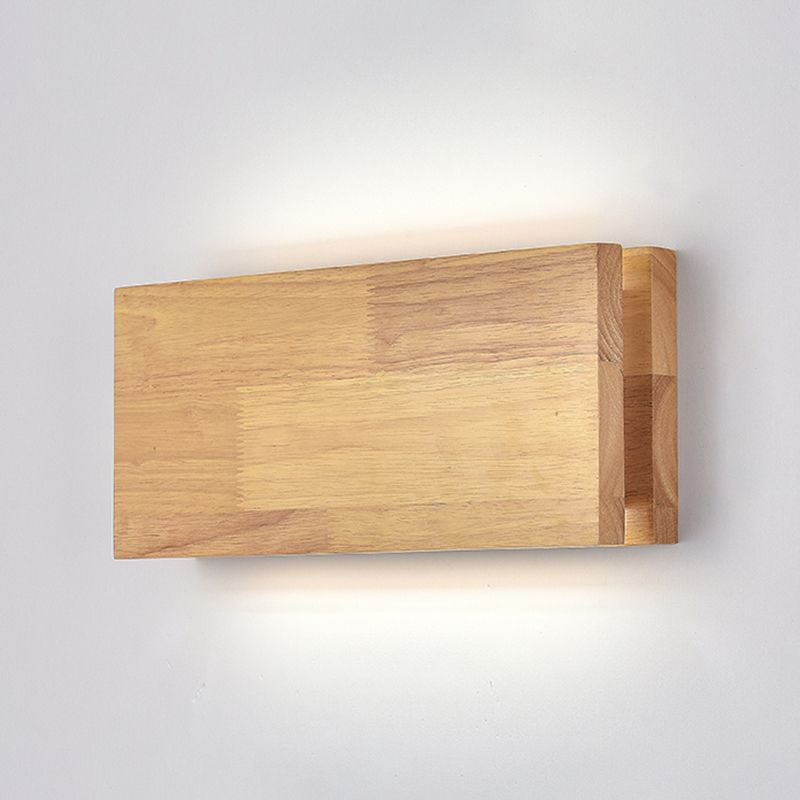 Geometría de 2 luces Diclas de pared de madera de estilo moderno para dormitorio