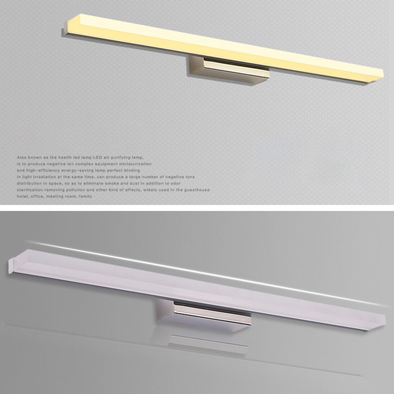Rectangle LED Bathroom Wall Sconce Simple Waterproof Vanity Light for Dressing Table