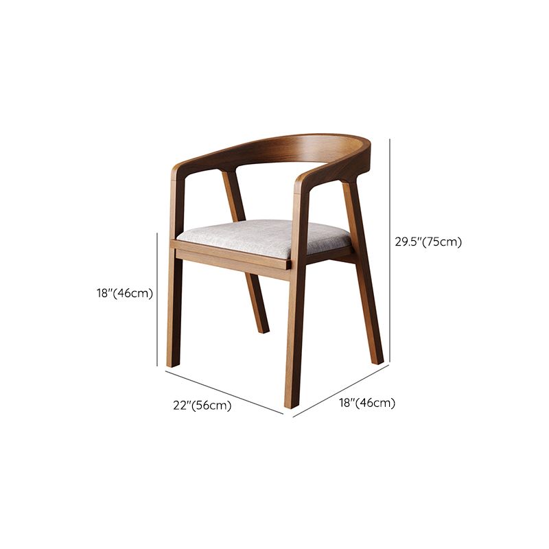 Contemporary Solid Wood Furniture 1/2/5 Pcs Dining Furniture Set in Brown