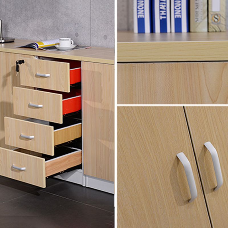 Wood Filing Cabinet Contemporary Cabinet with Storage for Home or Office