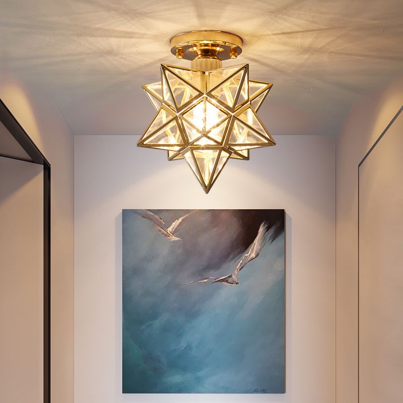 Ster Semi Inbouw Plafondlamp Modern Metaal 1 Licht Semi Inbouw