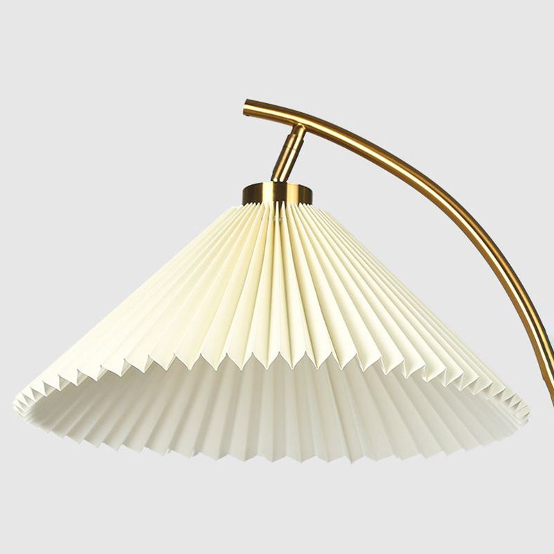 1 lampadaire en forme de cône léger modernisme lampe standard en tissu pour salle à manger du salon