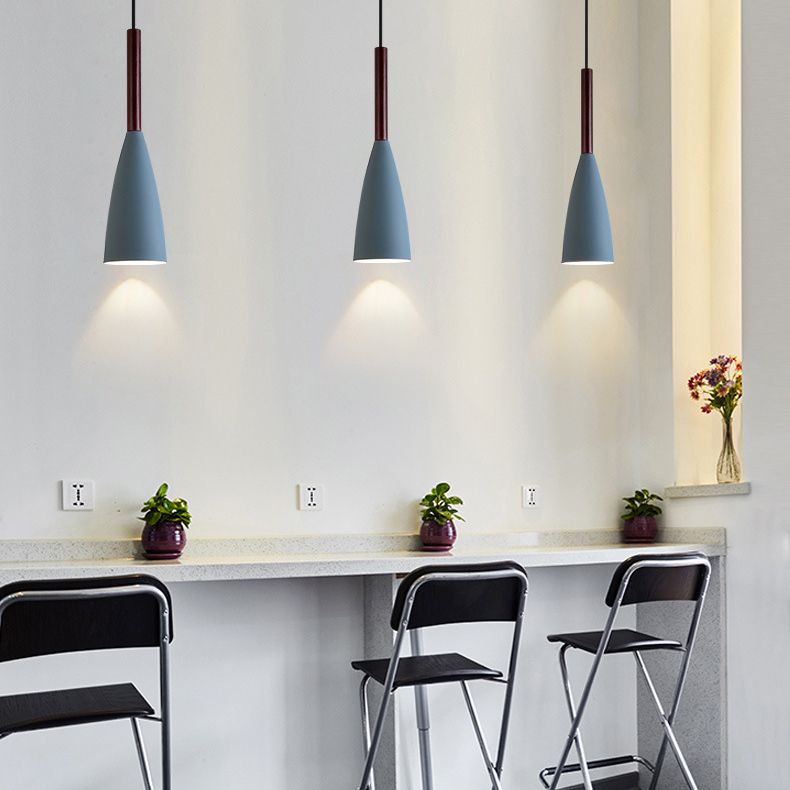 1 Light Metal Suspension Pendant Modern Triangle Dining Room Hanging Light Fixtures