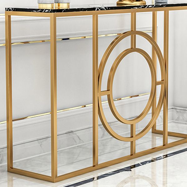 Glam Console Accent Table Antique Finish Rectangle Console Sofa Table