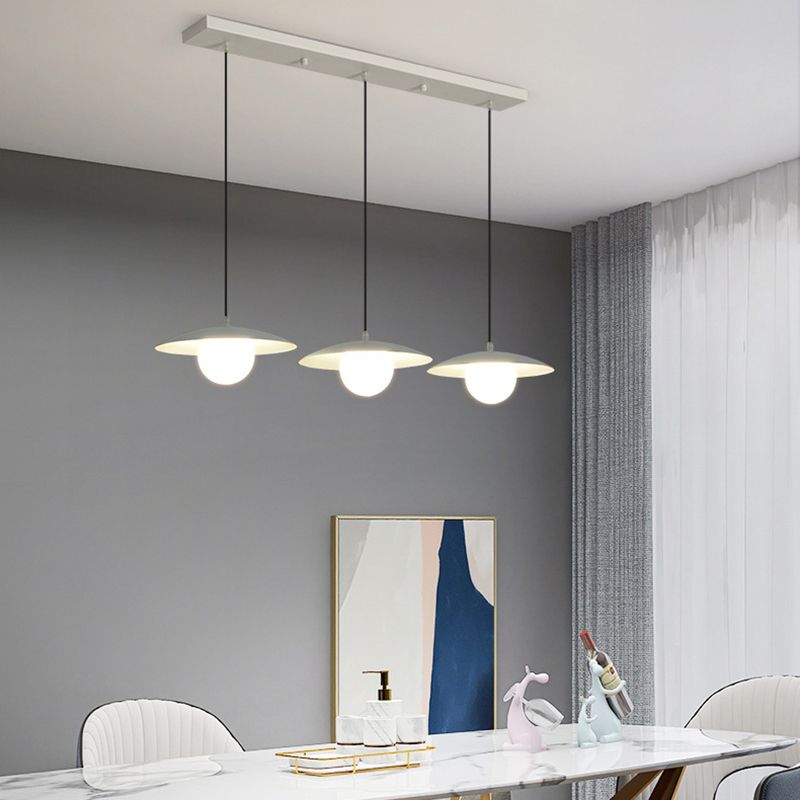 Industrial White Ceiling Light Glass Kitchen Island Lighting for Home