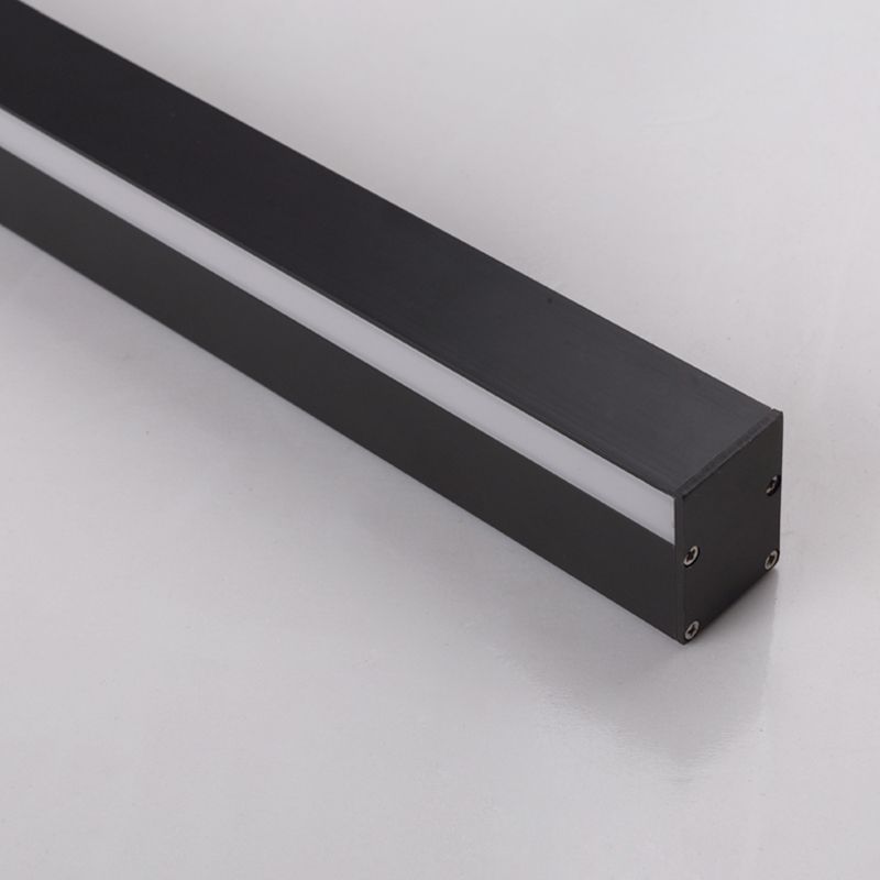 Linear Shade Metal Wall Sconce Modern Style 1 Light Wall Mounted Light in Black
