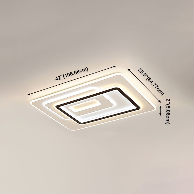 Plafonnier LED en forme de géométrie, moderne, en fer, 3 lumières, montage encastré, pour chambre à coucher