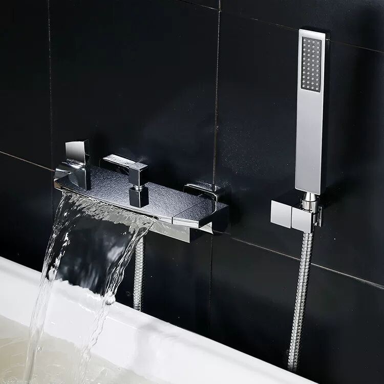 Modern Bathroom Tub Spout Wall Mounted Fixed Waterfall Faucet