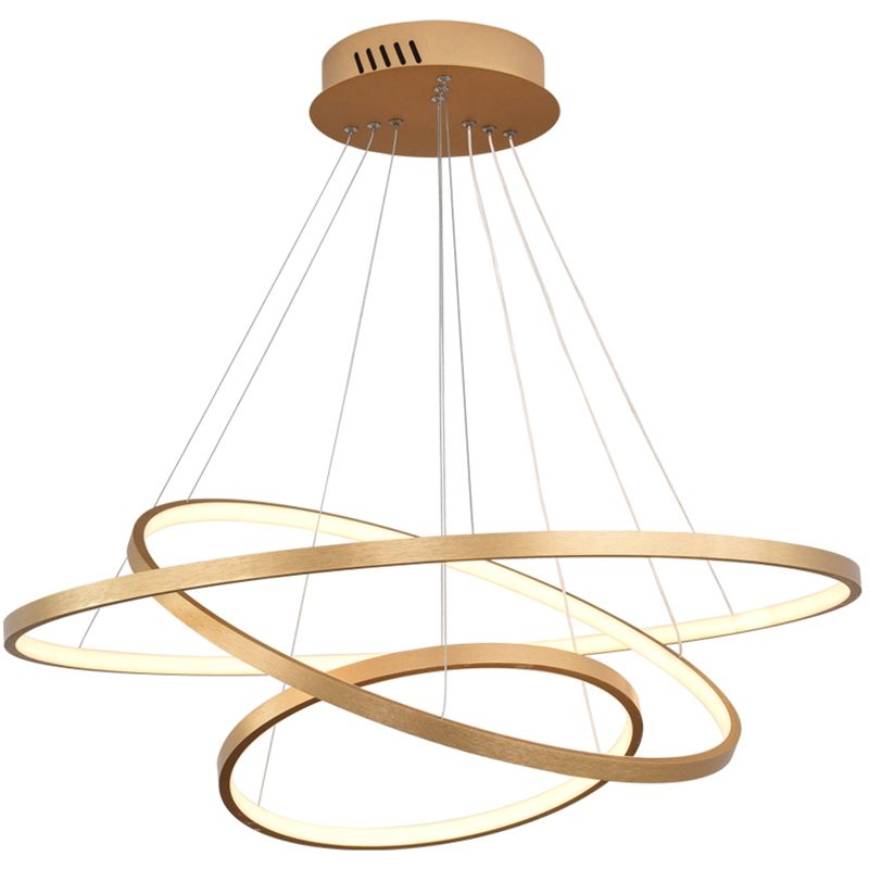 Modern Gold Chandelier Multiple Rings Pendant Chandelier Metal Chandelier